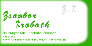 zsombor kroboth business card